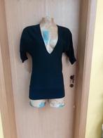 Lange zwarte trui — V-hals — Maat XS — Tommy Hilfiger, Kleding | Dames, Zwart, Ophalen of Verzenden, Maat 34 (XS) of kleiner, Gedragen