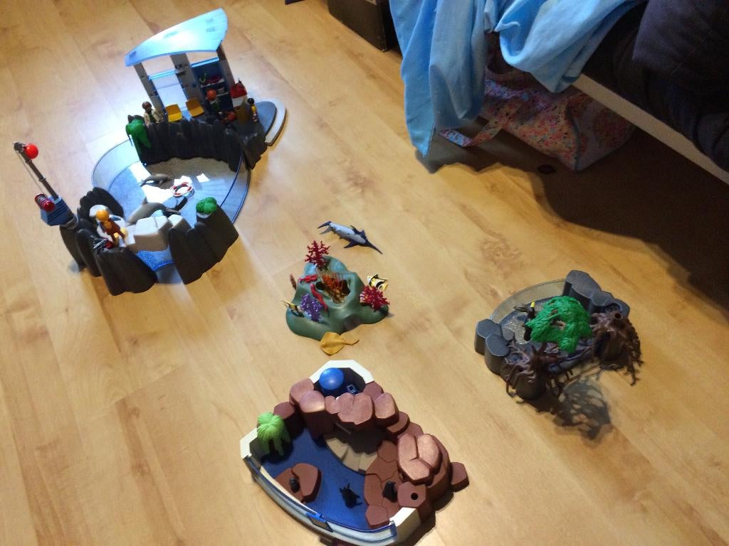 Playmobil: dolfijnen-krokodillen-zeevissen-pinguins, Ophalen of Verzenden, Zo goed als nieuw, Complete set