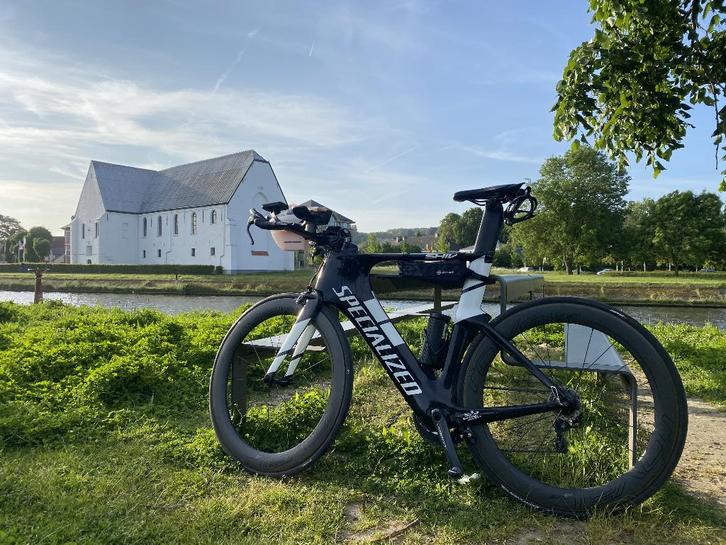 Tijdritfiets Specialized SHIV ELITE CARB/WHT L 2018', Sports & Fitness, Cyclisme, Utilisé, Enlèvement