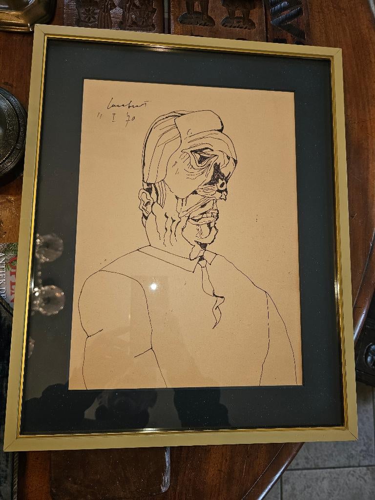 Lucebert  Uniek werk  Gesigneerd en Gedateerd, Ophalen