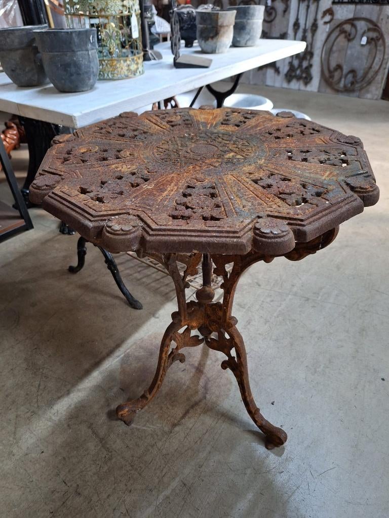 stoere metalen bijzettafel terrastafel, Enlèvement, Neuf