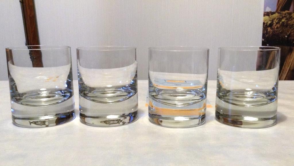 4 klassieke whisky tumbler glazen, Ophalen of Verzenden, Zo goed als nieuw, Overige typen