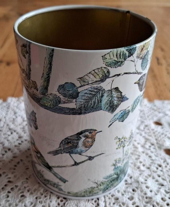 Vintage Engels blikje, vogels, veldmuisje, vlinder, konijn, Ophalen of Verzenden, Gebruikt, Overige, Overige merken