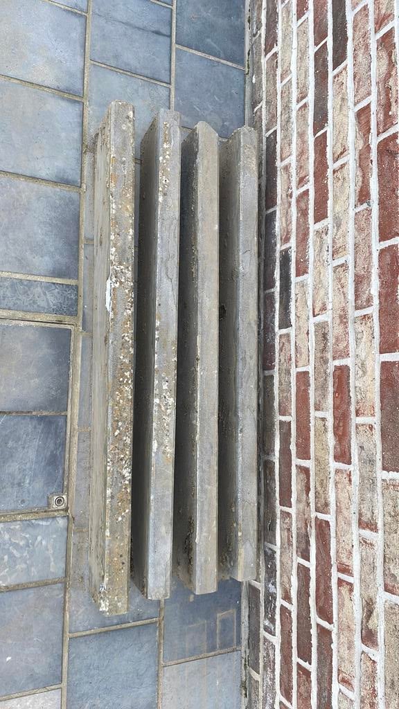 Boordsteen blauwe steen 4 stuks, Ophalen, Gebruikt, Natuursteen, Border