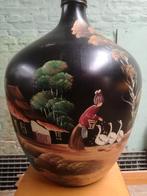 grote handgeschilderde fles/vaas Japanse schildering, Antiek en Kunst, Ophalen