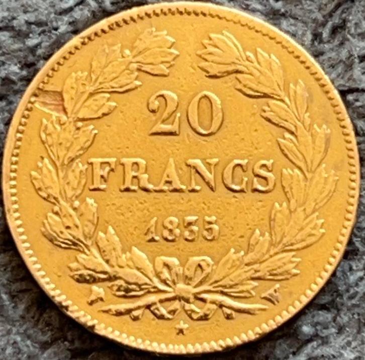 Pièce 20 Francs Or Louis Philippe Ier 1835 W, Timbres & Monnaies, Monnaies | Europe | Monnaies non-euro, France, Or, Enlèvement ou Envoi