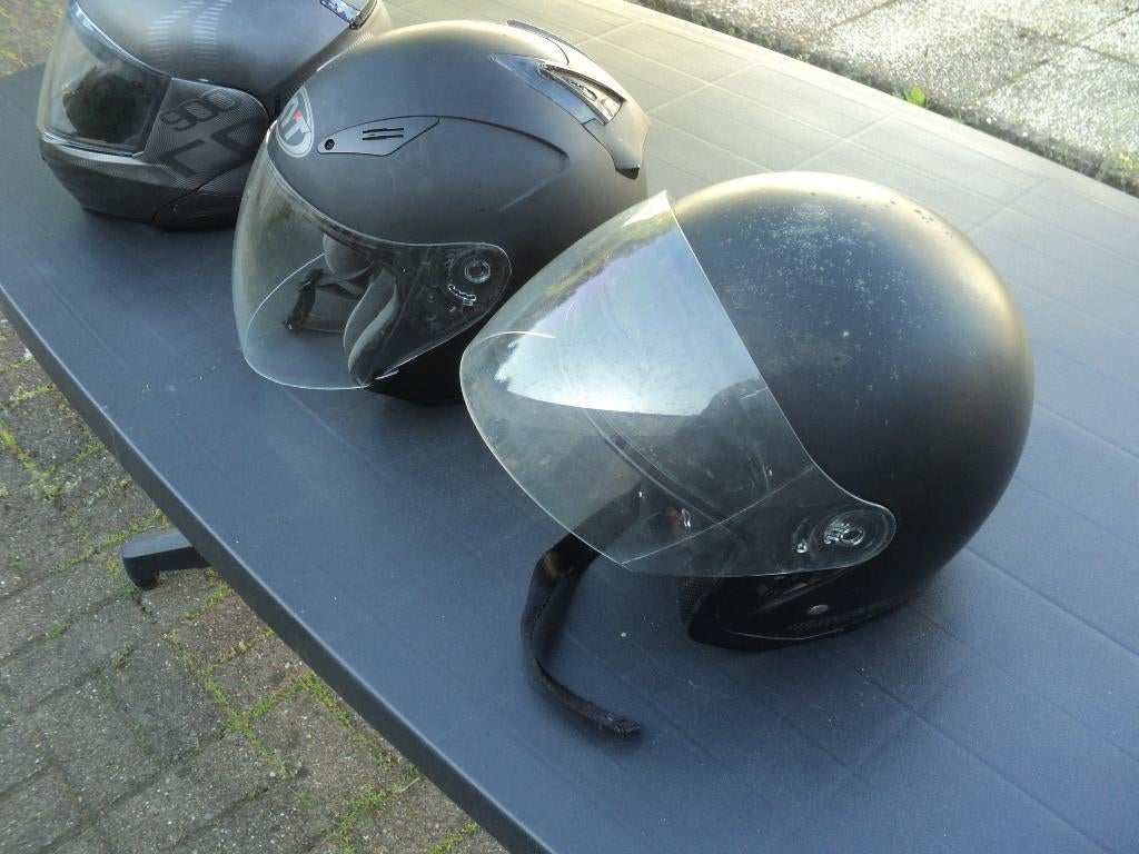 3 helmen, Motoren, Ophalen, Tweedehands, XXL, Integraalhelm