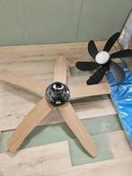 2x plafondventilator zwart of houtlook, Elektronische apparatuur, Ventilatoren, Ophalen, Ventilator met afstandsbediening, Zo goed als nieuw