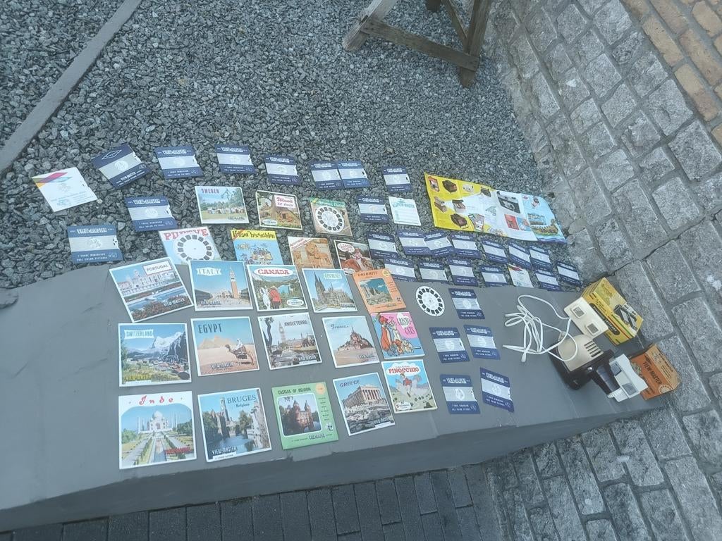 View-master : junior projector/ standard viewer/ 100 kaartje, Antiek en Kunst, Curiosa en Brocante, Ophalen