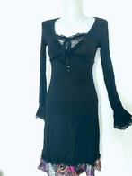 Robe noire Y2K Fairycore taille  L dentelle et patchwork, Enlèvement ou Envoi