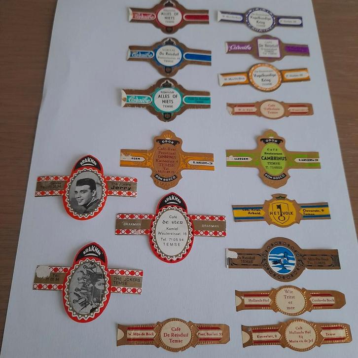 26 sigarenbanden - reclame - Odor enz., Collections, Articles de fumeurs, Briquets & Boîtes d'allumettes, Bagues de cigare, Enlèvement ou Envoi