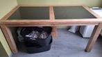 Eettafel in steigerhout met arduin., Ophalen, Gebruikt, Rechthoekig, Hout
