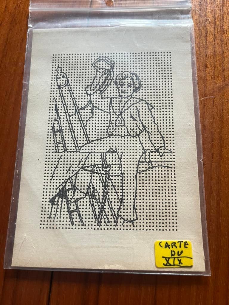 19de eeuwse postkaart zeeman prikkaart, Ophalen of Verzenden