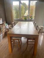 Table de salle à manger en hêtre clair, Maison & Meubles, Enlèvement, Utilisé, Moderne, 6 à 8 chaises