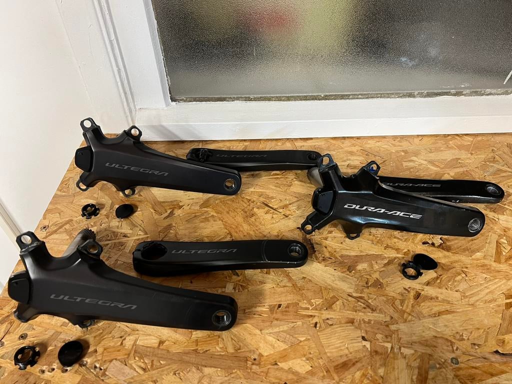 Powermeter cranks Shimano 172,5 mm, Crankstel of Pedalen, Ophalen of Verzenden, Zo goed als nieuw, Racefiets