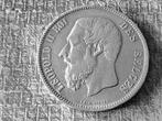 BELGIQUE 5 FRANCS LÉOPOLD II 1875 ARGENT, Enlèvement ou Envoi, Monnaie en vrac, Argent, Argent
