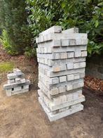 Pierres incurvées en pierre bleue 40mm(79 pièces)sns mortier, Enlèvement, Utilisé