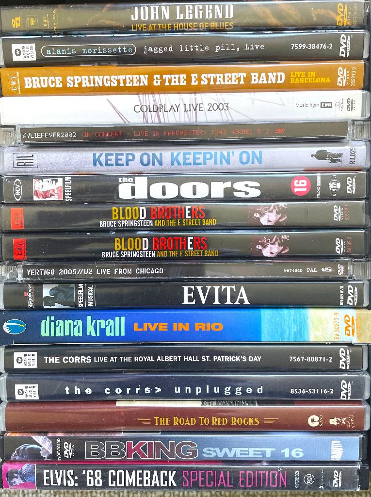 Muziek-dvd's voor 2 euro p/st, Cd's en Dvd's, Ophalen of Verzenden, Zo goed als nieuw, Muziek en Concerten