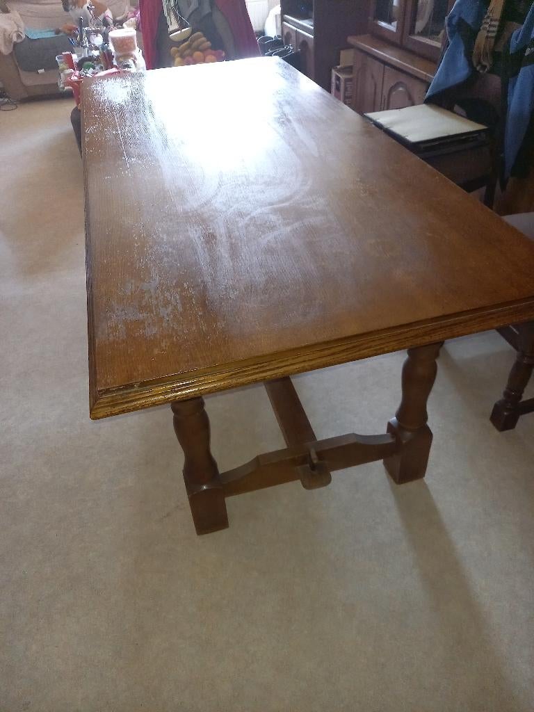 Eetkamertafel en 6 stoelen, Ophalen