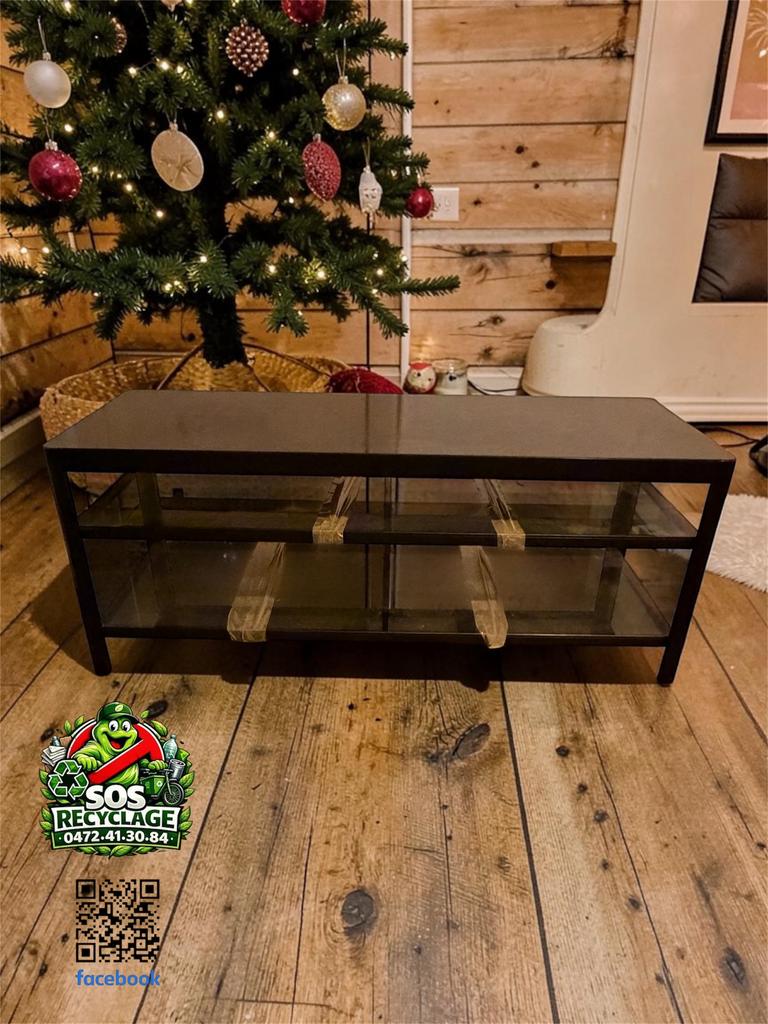 Meuble tv, Maison & Meubles, Enlèvement, Comme neuf, Verre