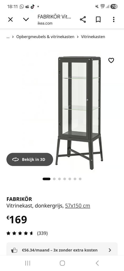 Ikea kast te koop, Enlèvement