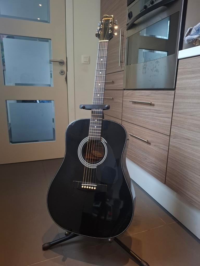Acoustic guitar Samick SW115B black gloss dreadnought, Muziek en Instrumenten, Ophalen