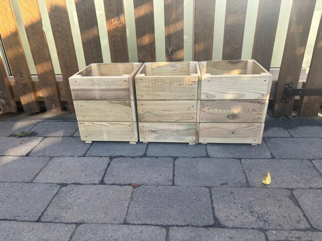 Plantenbakken in geimpregneerd hout, Tuin en Terras, Bloembakken en Plantenbakken, Nieuw, Ophalen of Verzenden, Rijkevorsel, Balkon