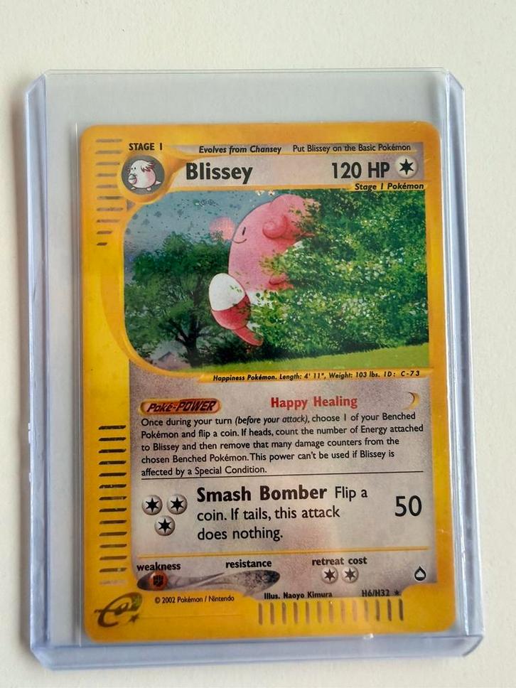 Blissey Holo – Aquapolis H6/H32 – Vintage Pokémon, Hobby en Vrije tijd, Verzamelkaartspellen | Pokémon, Zo goed als nieuw, Losse kaart