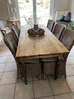 6 chaises et une table, Maison & Meubles, Tables | Tables à manger, 150 à 200 cm, Cinq personnes ou plus, Enlèvement, Utilisé