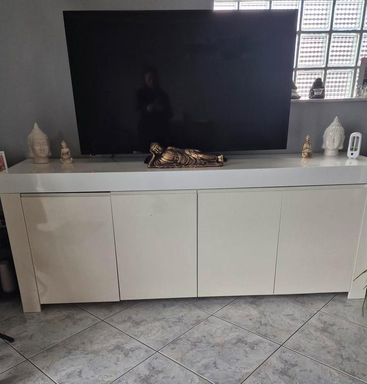 Meuble blanc laquee, Huis en Inrichting, Kasten |Televisiemeubels