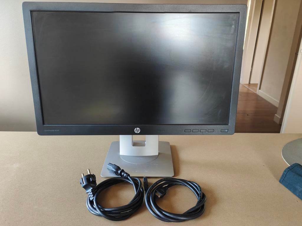 HP EliteDisplay E222 – 21,5" Full HD Monitor, Computers en Software, Monitoren, DisplayPort, HDMI, VGA, In hoogte verstelbaar