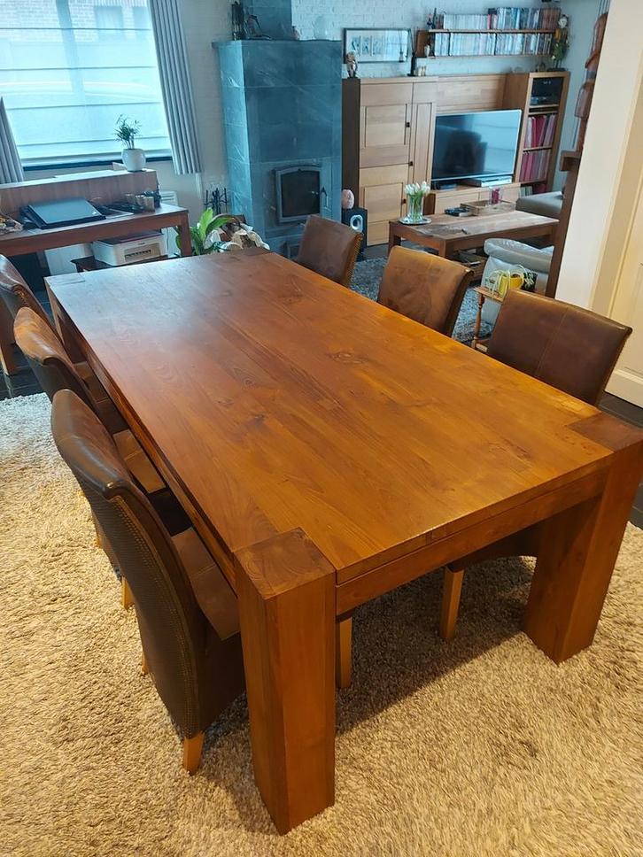 Eettafel met 6 stoelen, Huis en Inrichting, Tafels | Eettafels, Ophalen