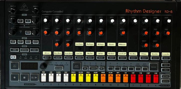 Behringer RD-8 (808 clone), Musique & Instruments, Équipement Midi, Comme neuf, Enlèvement