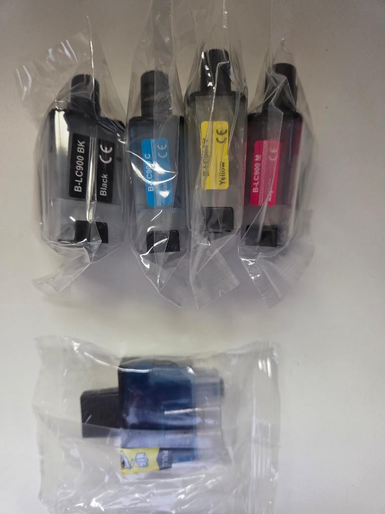 4 + 1 Inktpatronen huismerk voor Brother LC-900, Informatique & Logiciels, Fournitures d'imprimante, Neuf, Enlèvement ou Envoi