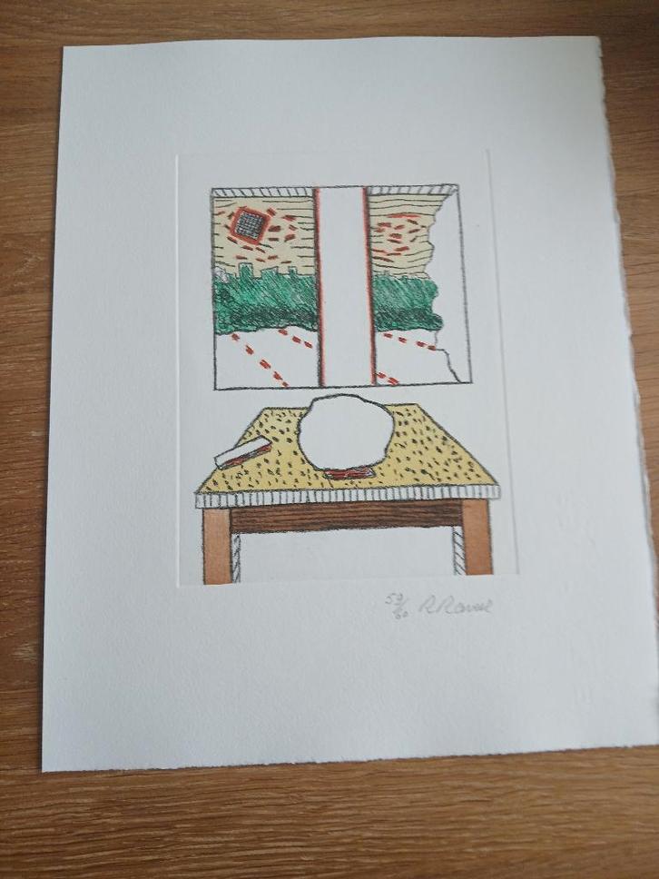 Roger Raveel, Antiquités & Art, Art | Eaux-fortes & Gravures, Eau-forte, Numéroté, Signé, Vie quotidienne, 2000 à aujourd'hui