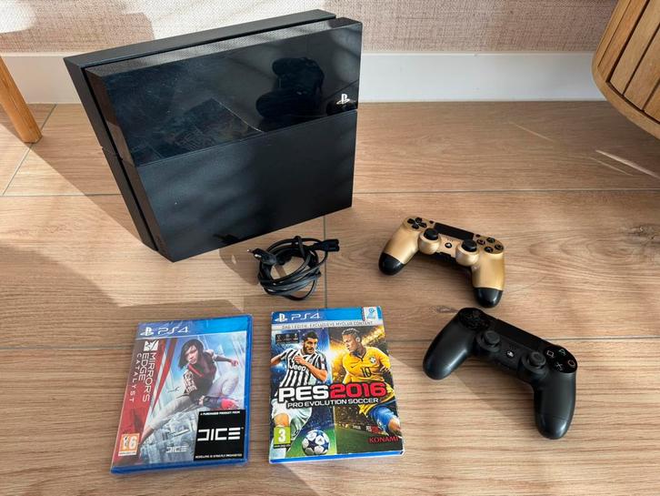 PS4 500GB + 2 Controllers + 2 Games – Compleet & Speelklaar, Games en Spelcomputers, Spelcomputers | Sony PlayStation 4, Gebruikt