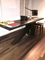 Console / bureau tafel in eik met wengé kleur., Huis en Inrichting, Ophalen, Gebruikt, Bureau