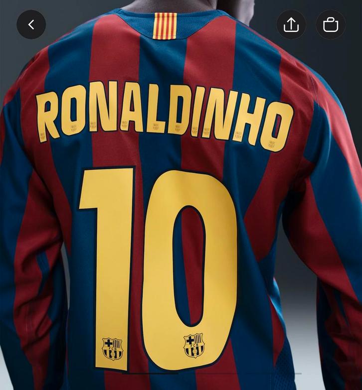Ronaldinho 2005-2006 reissue shirt - FC BARCELONA - NIKE - M, Verzamelen, Sportartikelen en Voetbal, Nieuw, Shirt, Ophalen of Verzenden