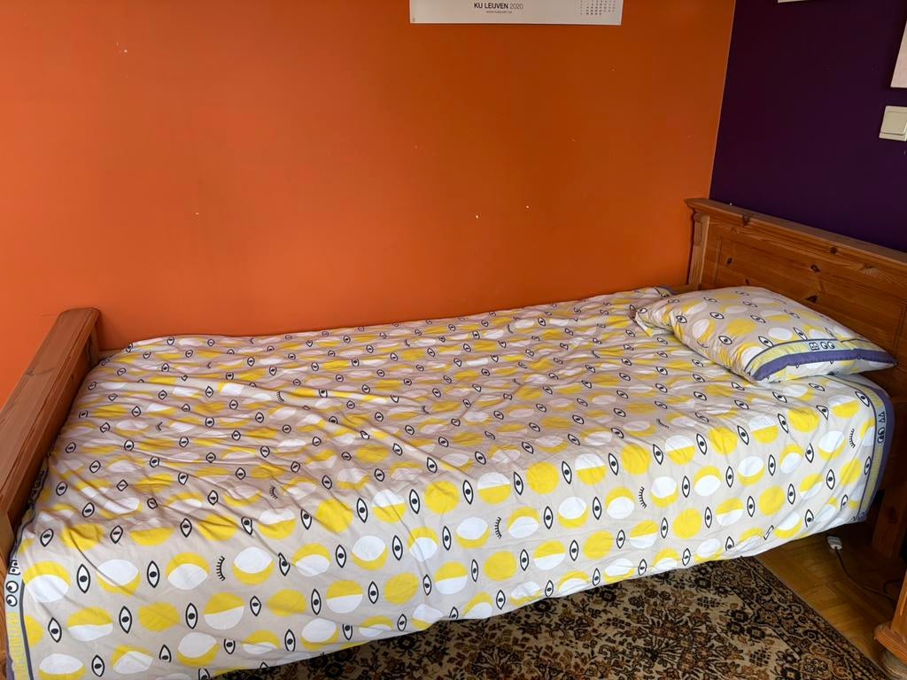 Grenen slaapkamer, Huis en Inrichting, Slaapkamer | Complete slaapkamers, Ophalen, Zo goed als nieuw, Eenpersoons