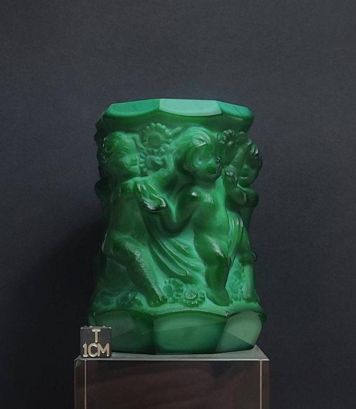 Porte crayons Art Déco de Curt Schlevoght, Antiquités & Art, Antiquités | Verre & Cristal, Enlèvement ou Envoi