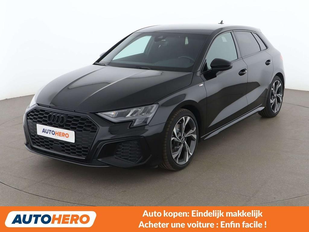 Audi A3 35 TFSI Mild-Hybrid S line (bj 2021, automaat), Auto's, Audi, Stof, Zwart, 150 pk, 1395 kg