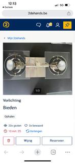 Verlichting plafond zowel met 2 of 4 spotlampen, Enlèvement, Utilisé