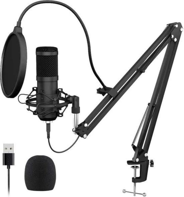 USB Microphone Bundle - Condenser Studio Microphone, Musique & Instruments, Microphones, Neuf, Enlèvement ou Envoi