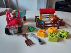 Duplo 10524 landbouwtractor met aanhangwagen, Enlèvement, Comme neuf, Ensemble complet, Duplo