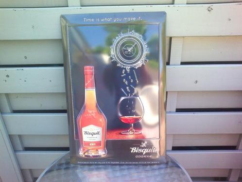 Metalen reclamebord Bisquit cognac., Verzamelen, Merken en Reclamevoorwerpen, Nieuw, Reclamebord, Ophalen of Verzenden