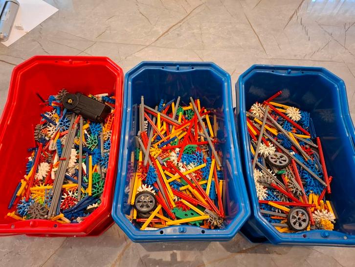 set van 3 Knex-boxen, Kinderen en Baby's, Speelgoed | Bouwstenen, Gebruikt, Ophalen