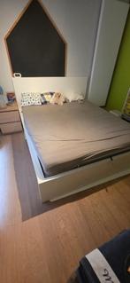MALM Bedframe, Huis en Inrichting, Slaapkamer | Bedden, Ophalen, Gebruikt, Wit, Tweepersoons