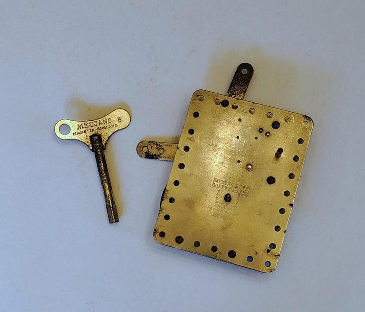 MECCANO VEERMOTOR 1A NIKKEL, Antiek en Kunst, Antiek | Speelgoed, Ophalen of Verzenden