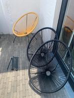 3 Tuinstoelen rotan/staal, Jardin & Terrasse, Chaises de jardin, Enlèvement, Utilisé, Rotin, Empilable