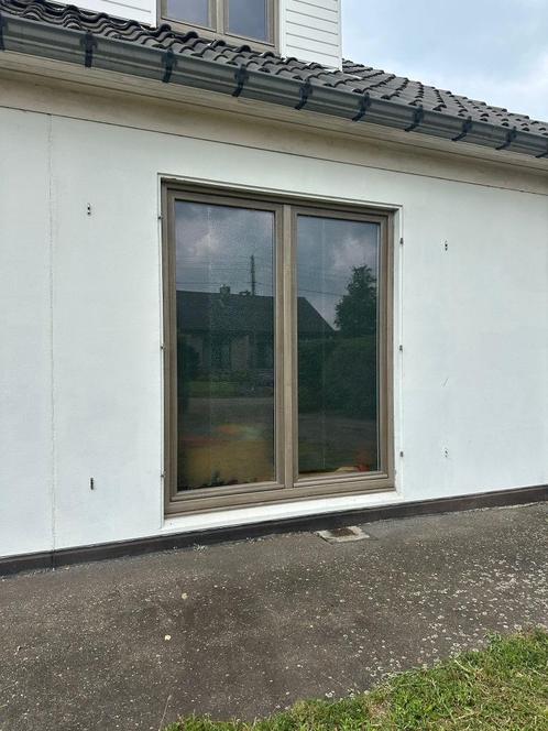 Ramen PVC dubbel glas en buitendeur, Doe-het-zelf en Bouw, Glas en Ramen, Gebruikt, Gevelraam of Ruit, Dubbelglas, Ophalen